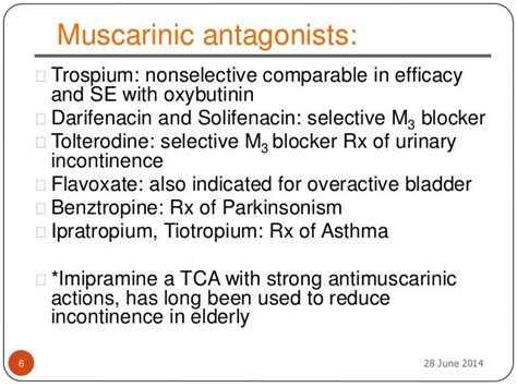 L 4: Cholinergic antagonists