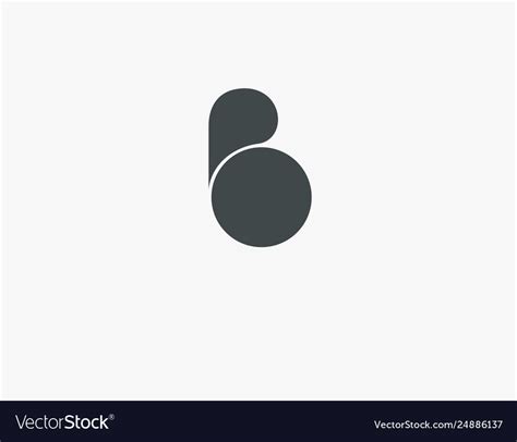 Abstract letter b logo icon for business company Vector Image