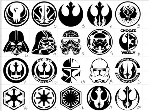 Star Wars Vinyl Logo Car Window Stickers Jedi Stormtrooper Vadar Rebel Empire - Etsy