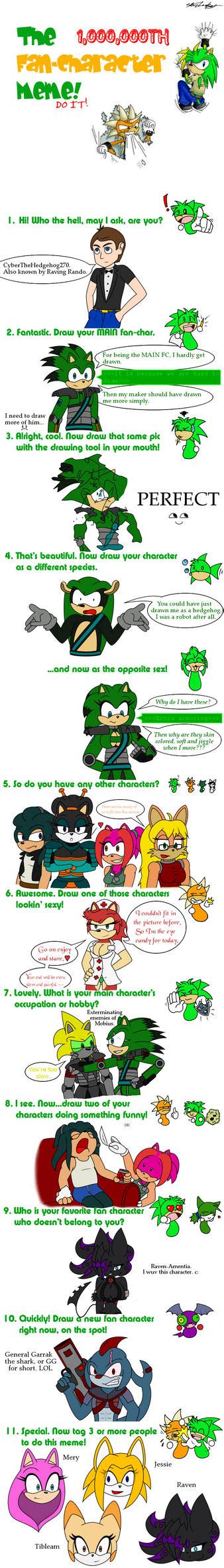 The 1,000,000th Sonic Fan-Character Meme! by CyberSamurai270 on DeviantArt