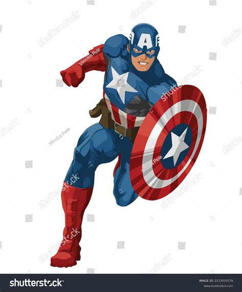 Captain America Logo Art Design Template Stock Vector (Royalty Free) 2272933579 | Shutterstock