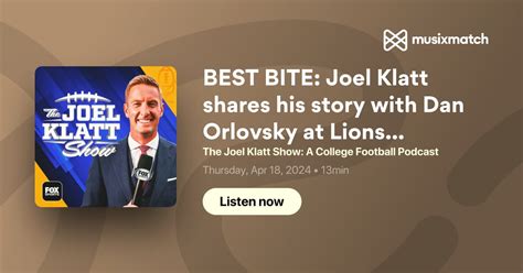 BEST BITE: Joel Klatt shares his story with Dan Orlovsky at Lions ...