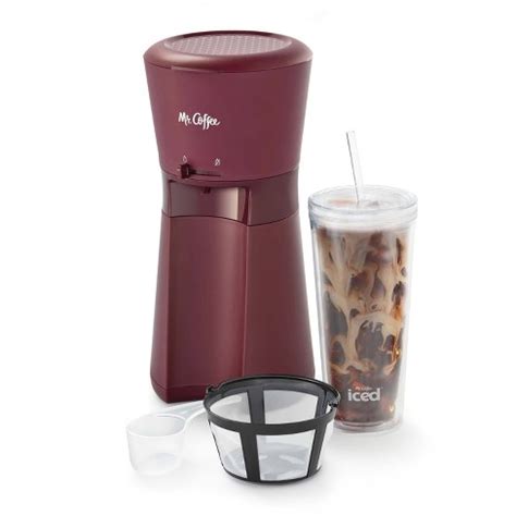 Mr. Coffee Iced Coffee Maker With Reusable Tumbler And Coffee Filter ...