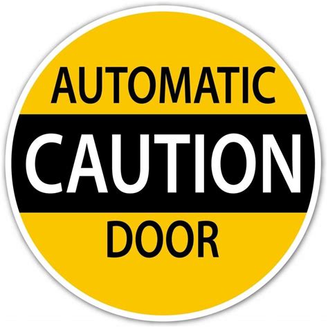 Amazon.com: Caution Automatic Door Vinyl Decal Bumper Sticker ...