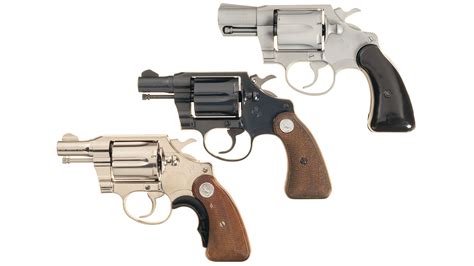 Three Colt Snub Nose Double Action Revolvers | Rock Island Auction