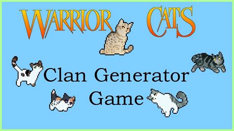 Let's run our own Warrior Cats Clan! || Clan Generator - YouTube