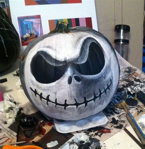 Jack Skellington pumpkin I did | Pumpkin halloween decorations ...