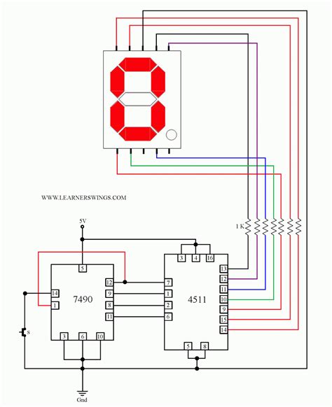 7-segment Display Circuit Diagram