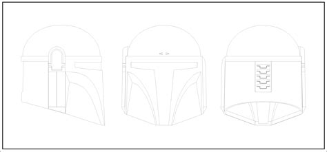 Classic Mandalorian Helmet Lineart by wingzero-01-custom on DeviantArt