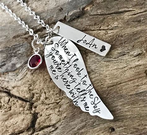 Memorial Jewelry, Sympathy Gift, Sterling Silver, Personalized, Memorial necklace, Remembrance ...