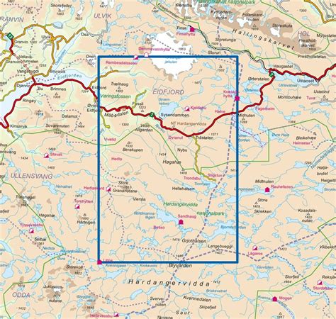 Eidfjord - 1:50 000: hiking map Turkart No. 2677