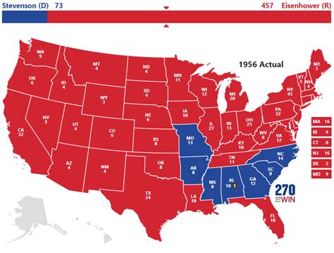 Presidential Election of 1956 - 270toWin