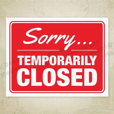 Sorry Temporarily Closed Printable Sign | Printable signs, Signs, Temporarily unavailable wallpaper