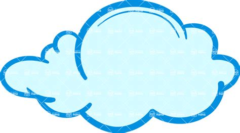 Cartoon Clouds Collection / Simple Cartoon Cloud Clipart 4 | GraphicMama