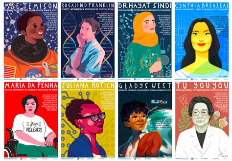 Downloadable STEM Role Models Posters Celebrate Women Innovators As Illustrated By Women Artists ...