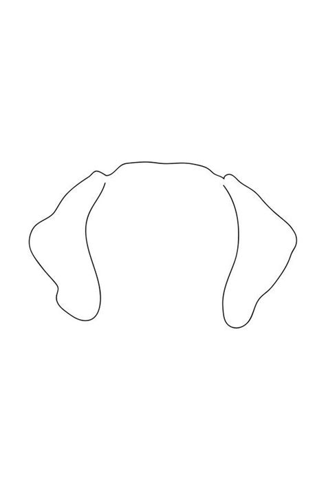 Dog Ear Outline Dachshund Digital File Dog Ear Line Art Dachshund Outline Dog Ear Line Drawing ...