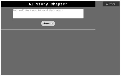 AI Story Chapter ― Perchance Generator