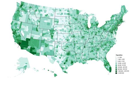 Population of the U.S. counties. - Maps on the Web