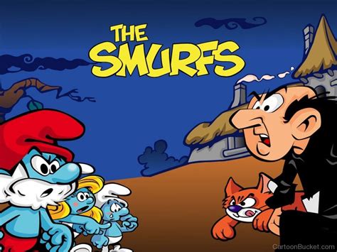 The Smurfs Looking At Gargamel