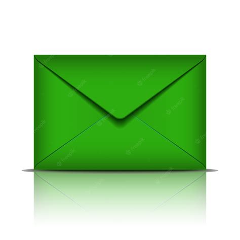 Premium Vector | Green envelope on white background. illustration