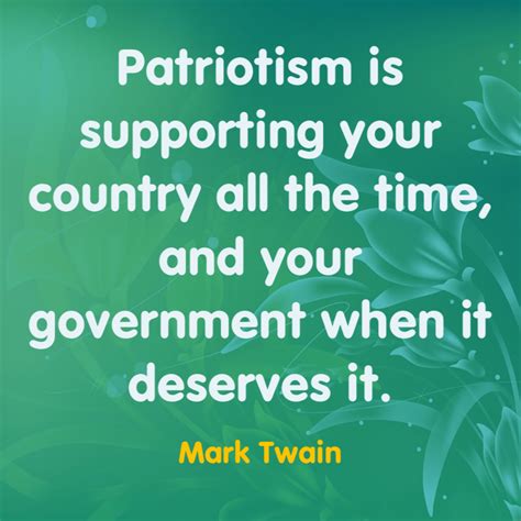 Patriotism quote by Mark Twain free picture for commercial use