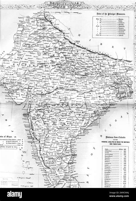 Sepoy Rebellion Map