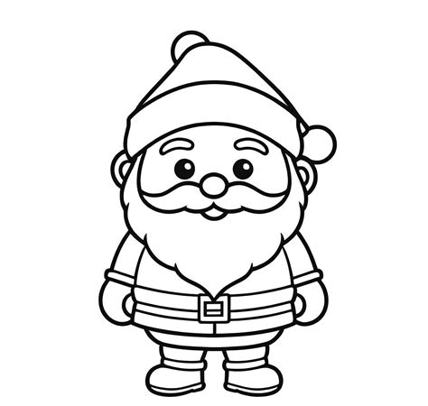 Santa Face Coloring Pages For Kids