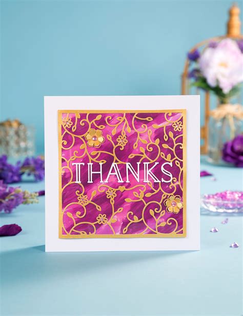 Opulent Gold And Purple Thank You Card