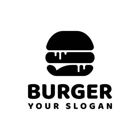 simple burger logo design 5960853 Vector Art at Vecteezy