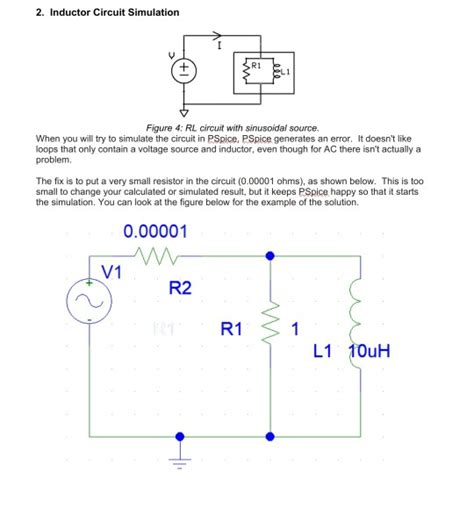 Solved 2. Inductor Circuit Simulation + R1 Figure 4: RL | Chegg.com