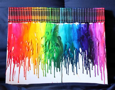 How to Make Rainbow Melted Crayon Art