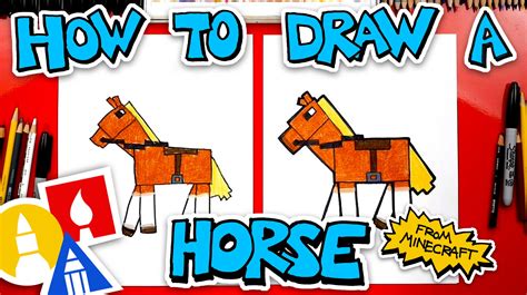 How To Draw A Horse From Minecraft - Art For Kids Hub