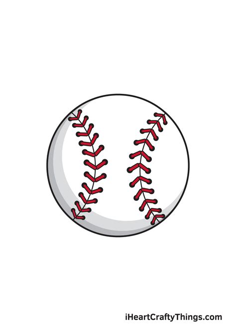 Baseball Drawing - How To Draw A Baseball Step By Step