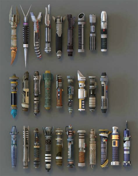 How many of these lightsabers belonged to named characters? : r/swtor