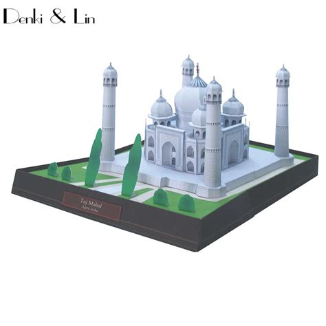 DIY Taj Mahal, India Craft Paper Model 3D Architectural Building DIY Education Toys Handmade ...