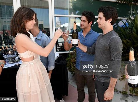 Actors Shelley Hennig, Tyler Posey, and Dylan O'Brien from "Teen ...