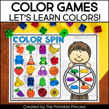 Games for Teaching Colors - The Printable Princess