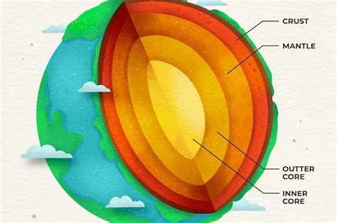 Struktur Lapisan Bumi: Kerak, Mantel, Inti - Adjar