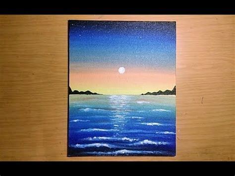 Ocean Sunset Acrylic Painting for Beginners | Sunset Landscape | Easy step by step acryl… in ...