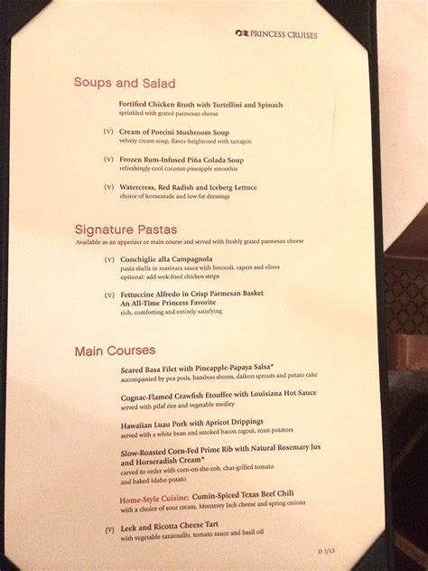 Princess Cruises Menu and Food: Day 1 of 7 - Any Tots