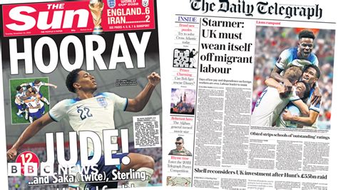 Newspaper headlines: Lions 'bare teeth' and Starmer's migration policy