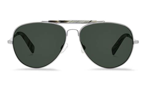 WARBY PARKER AVIATOR SUNGLASSES - JET SILVER | Muted.