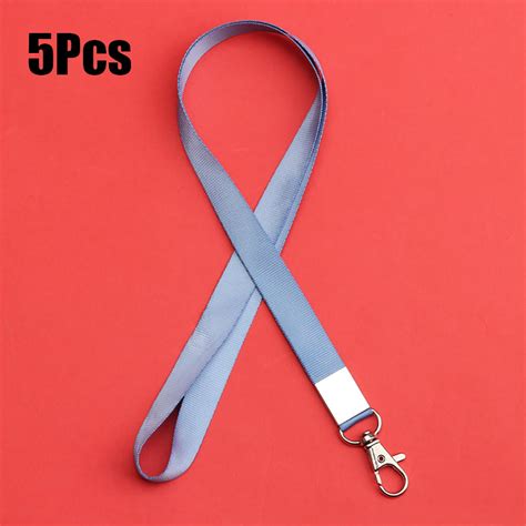 Joefnel 5Pcs Long Neck Lanyard Leather Keychains with Metal Clasp, Sturdy Durable Women Men Id ...