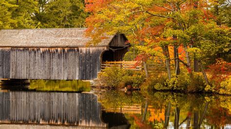 Covered Bridge Autumn Wallpapers - Wallpaper Cave