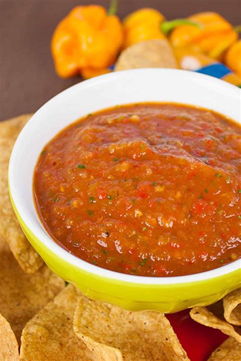 Roasted habanero peppers and sauteed mango come together to create a highly flavorful salsa that ...