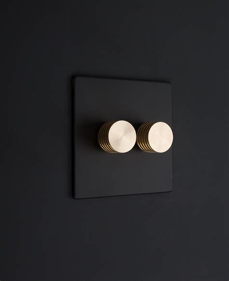 Designer Dimmer Switch Double Black Dimmer Switch