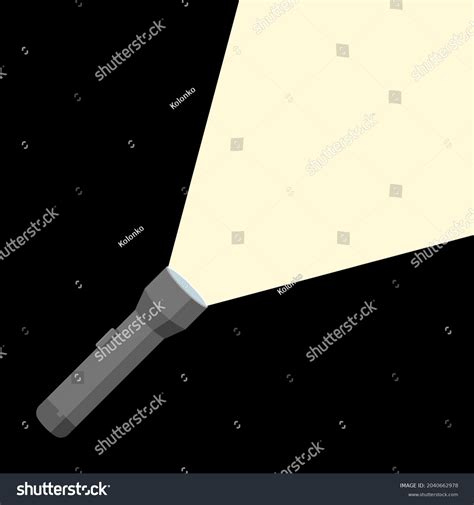 Flashlight Torch Hand Illustration Pocket Vector Stock Vector (Royalty ...