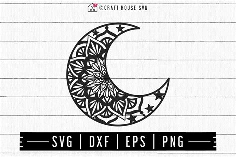 FREE Moon Mandala SVG | FB106 - Craft House SVG