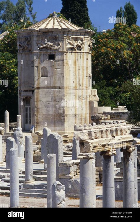 Tower of the Winds and Roman agora, Athens. Greece Stock Photo - Alamy