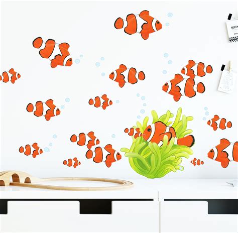 Clown Fish Wall Decals Art Decor Stickers - Kids Room Mural Wall Decals